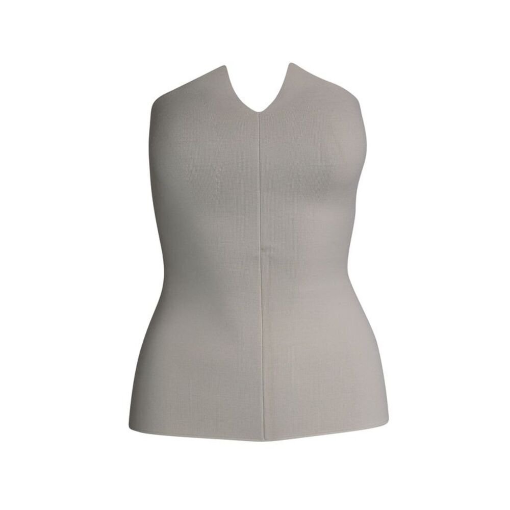 Khaite Punto Strapless Top in White Viscose
